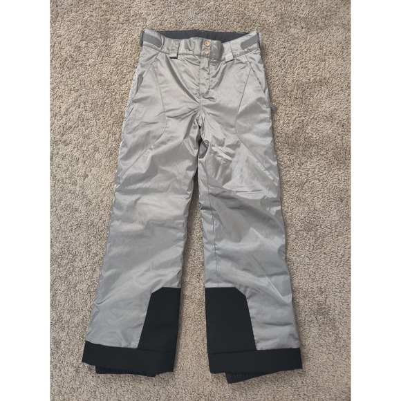 (V) Spyder Kids snow Pants ski snowboard winter silver sz 12 - Picture 1 of 11